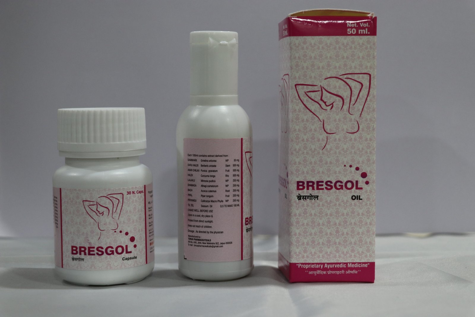 Bresgol breast Natural Massage oil & Capsule for Women
